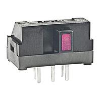 NKK Switches SS12SDH2LC 超小型スライドスイッチ SPDT ON-NONE-ON 赤