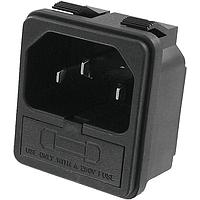 Qualtek Electronics 723WA-15/48 インレット AC RECEPT 10A 250VAC 1.5mm デュアルスナップ