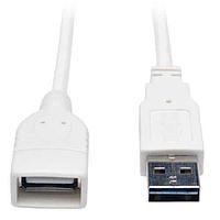 Cáp USB 2.0 10FT REV WH A-M/A-F Tripp Lite UR024-010-WH