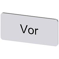 SIEMENS 3SU19000AC810AF0 Labeling Plate, Vor INSCR. LABEL, SILVER 12.5 X 27MM, VOR