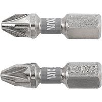 Bộ 2 mũi vít hoa thị phủ Niken YATO YT-78004 (PZ2x25mm, 1/4")