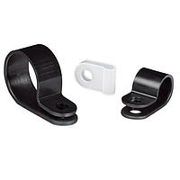 HellermannTyton 211-00271 Cable Mounts P-Clamp, 0.39" Wide, 0.63" Max Bundle Dia, 0.17'' Mounting Hole Dia, PA66, Natural, 100/pkg