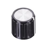 Tay điều khiển núm tròn có rãnh, màu trắng, có chỉ báo vạch bên cạnh APEM MPKG50B1/4