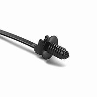 HellermannTyton 157-00303 Cable Tie Mounts 1-Pc Cable Tie/Fir Tree Mount w Disc, 6.6"L, 0.26" Mounting Hole, 50lb, PA66HS, Gray,