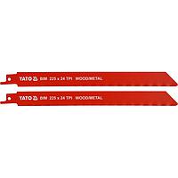 Bộ lưỡi cưa kiếm cắt gỗ có đinh và kim loại YATO YT-33934 (24TPI, 225mm)