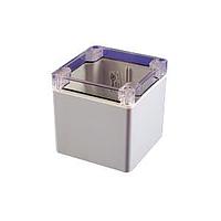 Hammond Manufacturing 1554EE2GYCL Enclosures General Enclosure - Grey/Clear Lid - 3.5 x 3.5 x 3.5in - Polycarbonate - N4X