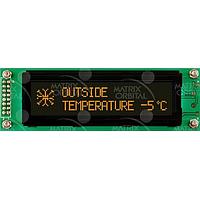 Matrix Orbital LK202-25-FA-V-E LCD Character Displays 20x2/keyAmbTxt,BlkBG Wide Volt, Ext Temp