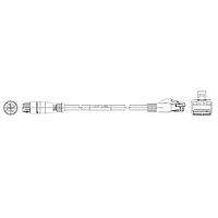 Molex 1201080652 Ethernet Cables / Networking Cables M12 4P(D) MM ST/RJ45 3M SHLD TPE TEAL