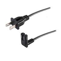 Same Sky (formerly CUI Devices) AC-C7-FR-L NA AC Power Cord AC Cord North America,Flat RA C7 for C8 inlet, 18/2 SPT-2, 9', Black