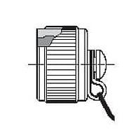 Amphenol Socapex USBFTVC7ZNF057 USB Accessories USBFTV Reduced Flange Jam Nut Cap, Black Zinc Nickel