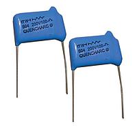 Cornell Dubilier (CDE) 504M02QA100 Quencharc Arc Suppressor, Snubber Network Metallized Polyester Film Capacitors 0.5uF 125V 100 Ohm Quencharc