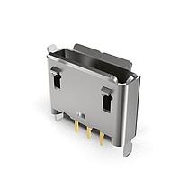 GCT (Global Connector Technology) USB3105-30-A Micro USB Type AB 连接器 Micro A/B 插座，垂直，通孔，30u"，带壳体插脚，卷带盘装