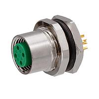 Đầu nối M12 D-Code Đầu nối Nữ  Dạng đứng  Gắn bảng  IP68 Stewart Connector SS-12300-001