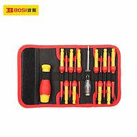 BOSI BS600240 Interchargeable Pole Insulation Screwdriver Set (12pcs :184*95*45mm)