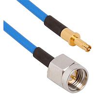 Amphenol SV Microwave MSSMA-085-P12DSMPM-060 RF Cable Assemblies SMA Straight M SMPM (Size 12) 6"Cable