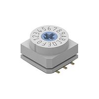 Wurth Elektronik 428521520817 ロータリースイッチ WS-ROSV ロットスイ IP67 16ポジション 横型 丸型 クロス ブルー