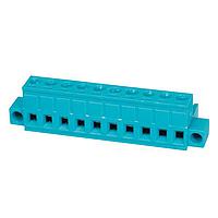 Same Sky (formerly CUI Devices) TBP01P1W-508-10BE Plugs Terminal block, pluggable, w screw lock, 5.08, plug, 10 pole, blue