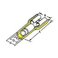 Quick Disconnect .187 X 032 AVKMP FIQ QD BĂNG DÍNH HÌNH BẦU DỤC EXP FLR Molex 19600-1308