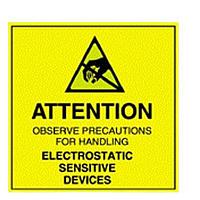 Nhãn Cảnh Báo Chống Tĩnh Điện, Quân Sự, Có Thể Tái Sử Dụng, 2In X 2In, MIL-STD-129N, 500/cuộn Desco 7201