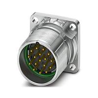 PHOENIX CONTACT 1629086 Circular Metric Connectors Device connector front mounting M23 PRO straight for standard and ONECLICK fast locking system M23 No. of pos.: 17 type of contact: Pin Crimp connection 4x oe 3.2 flange dimensions: 26 mm x 26 mm coding:N