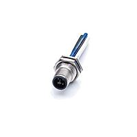 Amphenol LTW M12T-04PMMS-SF8B15 Sensor Cables / Actuator Cables M12 Circular Metric Connector, T Code, Metal, 12A, 04 pins, Male Connector, Male Contact, Hexagonal, Screw Thread, Solder, Receptacle With Cable/Wire, Length 150mm, IP68 / IP69K