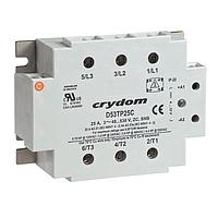 Sensata Technologies - Crydom D53TP25DH 三相リレー SSRリレー、3相、パネルマウント、IP00、530VAC/25A、4-32VDC入力、ゼロクロス、TP