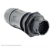 Eaton Souriau-Sunbank UTSX7JC1419PW Receptacles Jam nut receptacle, with cable gland backshell, for 19 male contacts, IP68/69K, keying W
