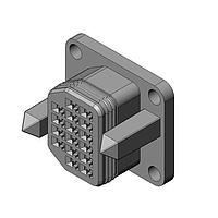 Vỏ kết nối đầu cắm cáp-to-cáp, 12/16 vị trí JAE Electronics HB01S016SZ1