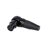REAN RC5FR-B-D Cable Connectors 5P F RA XLR CBL CONN BLACK/GOLD - BULK
