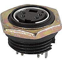 Schurter 4850.2400 Connectors DIN SOCKET 4POLE PANEL MOUNT