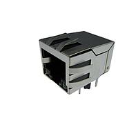 Jack Modular 8P8C RA SG BK SHLD Adam Tech MTJ-88TX1-FSD-PG-D1LH-M81