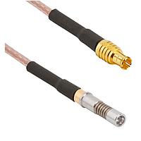 Amphenol SV Microwave 7093-0277 RF Cable Assemblies SMPM (Size 12) D38999 Socket Contact to MCX Male 12" 75 Ohm Cable Assembly for RG-179 Cable