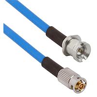Amphenol SV Microwave FQSMPM-085-MBSMP-180 RF Cable Assemblies SMPM F QB to SMP M BKHD 18"Cable