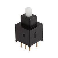 Nút Nhấn Đóng Kín, DPDT, Nhấn 5.4 mm, Chân Thẳng, Nắp Trắng, TH Same Sky (formerly CUI Devices) MPB04-2C54-S-CAP-WT-D