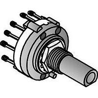 Công tắc xoay 1 CỰC 8 VỊ TRÍ trục D Alpha (Taiwan) SR2611F-0108-21F5B-D8-N