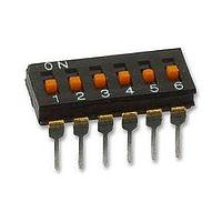 Công tắc DIP 7 cực cần gạt phẳng có đầu nối Dip/Băng keo chống thấm Omron Electronics A6T-7102