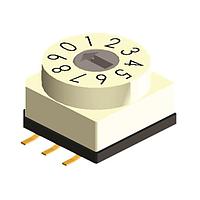 Diptronics RBM2-10RBVR Rotary Switches SMD 3X2 TERM 10 STEP FLAT HEAD ACT