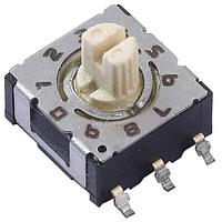 CTS Electronic Components 220AMB10R ロータリースイッチ 10ポジション SMD ガルウィング ノーブ付き