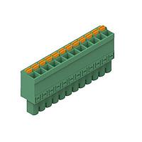 Phích cắm WR-TBL 5.08mm bước chân Monoblock Cáp Xanh Lối vào cáp dọc Phích cắm Không vít Đẩy vào 12P Wurth Elektronik 691304500012