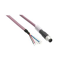 Cáp Ethernet / Cáp Mạng CÁP, THẲNG, M8-4P, ĐẦU CÁI-DÂY, 3M SCHNEIDER TCSXCNDFNX3V