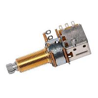 Biến trở quay 18mm có công tắc đẩy-kéo, bushing tiêu chuẩn, trục có rãnh 24 răng, 500kohm, taper A3 CTS Electronic Components 18VRGT324K504NA3