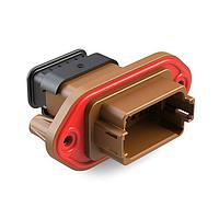 Ổ cắm 12 vị trí, chân cắm, gắn bảng điều khiển, khóa D, tự tạo ren, gioăng giảm đường kính, giảm lực căng Amphenol SINE Systems AT04-12PD-PM16