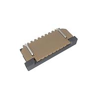 Amphenol FCI SFW8R-2STAE1LF Board Mount 1.00mm Flex Connector, SFW-R series, 8 Position, Top side Contact, Side Entry Surface Mount ZIF Connector, Lead Free, Selective Gold plated Terminals with Tin-plate Solder-tail.