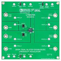 Analog Devices DC3051A 電圧レギュレーター - スイッチングレギュレーター LTM4705 デモボード 20V、デュアル 5A uModule