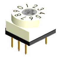 Công tắc quay LỖ QUA 3X3 CỰC 10 BƯỚC CHÉO HD ACT Diptronics RBH3-10RAVB