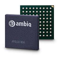 Ambiq Micro APOLLO512-KBR ລະບົບ RF ໃນຊິບ - SoC Cortex-M4F 24MHz, 512KB Flash, 64KB SRAM, -40 ຫາ +85 C, 64-pin BGA