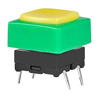 NKK Switches JB15KP-4EF タクタイルスイッチ OFF-(ON) PCマウント YLWボタン/GRNフレーム