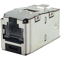 Panduit CJSH5E88TGYLY Wire Ducting & Raceways Cat5e Spring Shuttered Jack, Shielded, (