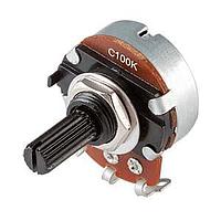 Same Sky (formerly CUI Devices) PTN24B-B1015K1PB Rotary 24mm, 10kohm, 15mm shaft, Switch