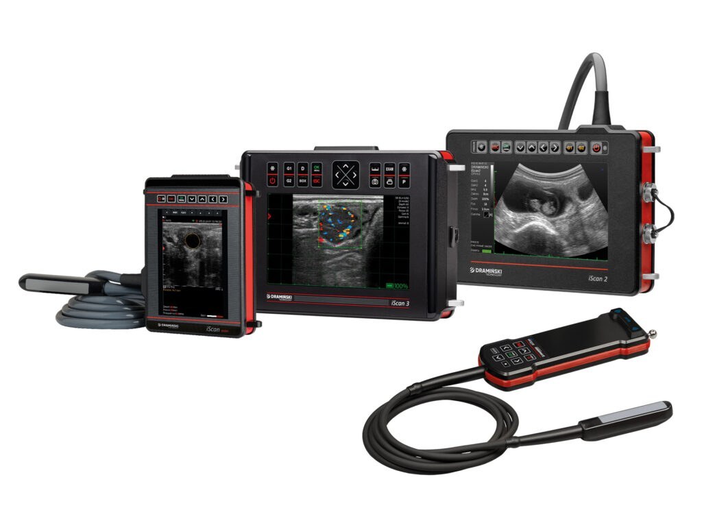 Ultrasound scanners designed for veterinary field work